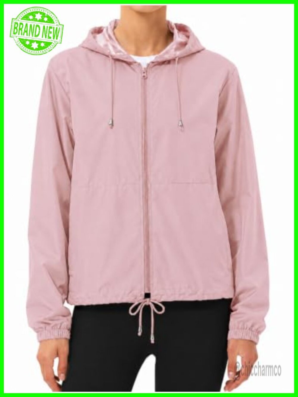 Women's Waterproof Packable Rain Jacket Windbreaker Lightweight